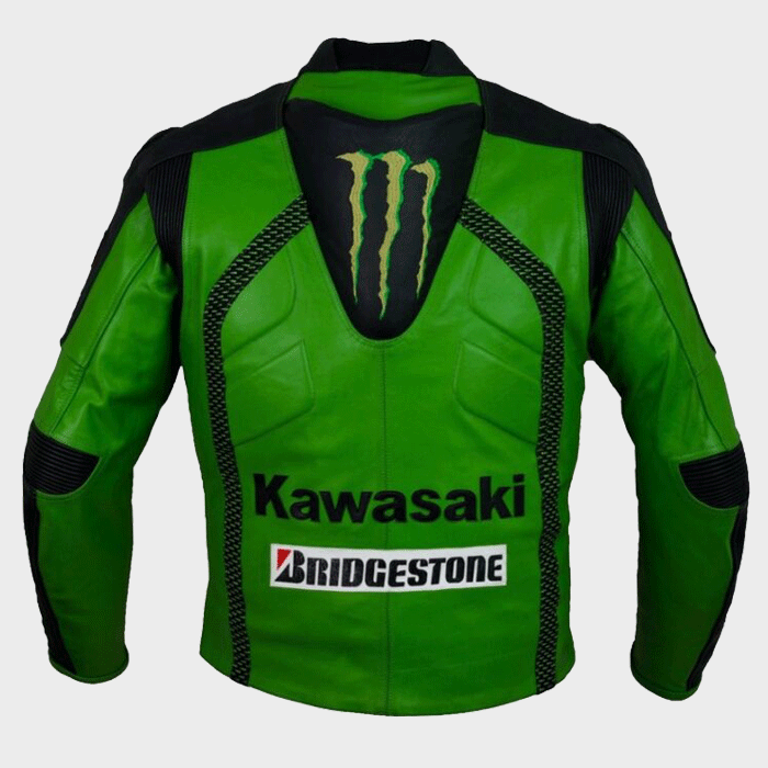 Kawasaki レーシングジャケット　L Kawasaki Racing Leather Jacket - Rider Trend