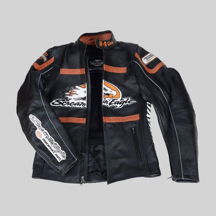 Men's Harley Davidson Raceway Screamin Eagle Leather Jacket