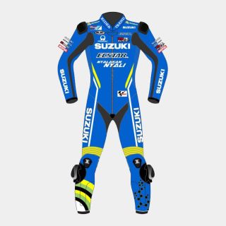 Andrea Iannone Suzuki Motogp 2018 Leather Suit Blue