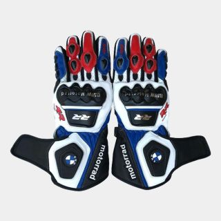 BMW RR Motorcycle Leather Gloves