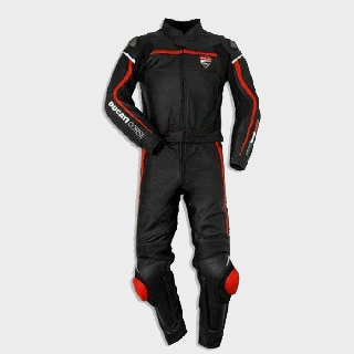Ducati Black Motorbike Leather Suit