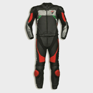 Ducati Black Motorcycle Race Leather  Suit