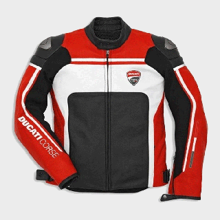 Ducati Corse Leather Motorcycle Jacket