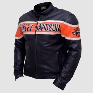 Harley Davidson Biker Leather Jacket Victoria Lane Style
