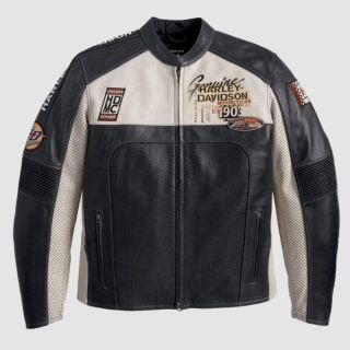Harley Davidson Men Regulator Perforated Leather Jacket