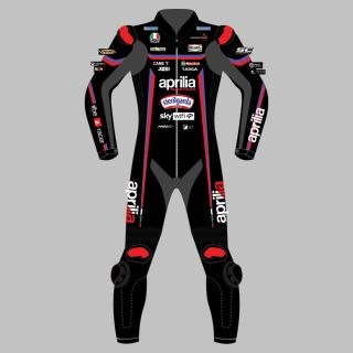 Jorge Martin Aprilia Motorcycle Leather Racing Suit MotoGP 2025