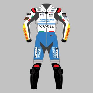 Marc Marquez Ducati Motorcycle Race Leather Suit British GP 2024