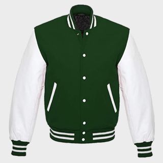 Letterman Baseball Varsity Wool Jacket & Leather Sleeves