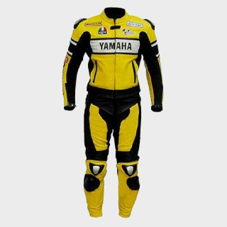 Yamaha Yellow Motorcycle Leather Suit